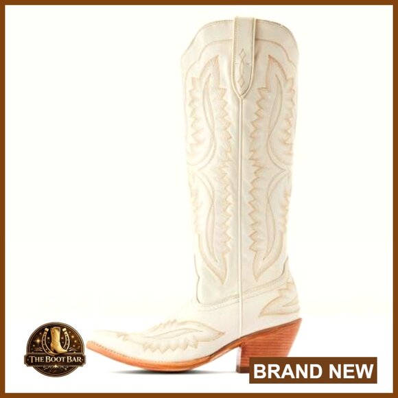 Western Cowboy Boots Square Toe Retro Leather Embroidery Chunky Heel - Picture 5 of 5